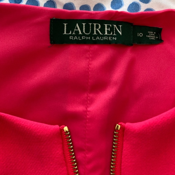 Lauren Ralph Lauren Stunning coral Pink Dress Sz 10 - Picture 6 of 8